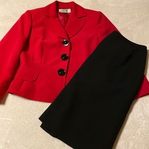 Matching jacket with skirt suit set